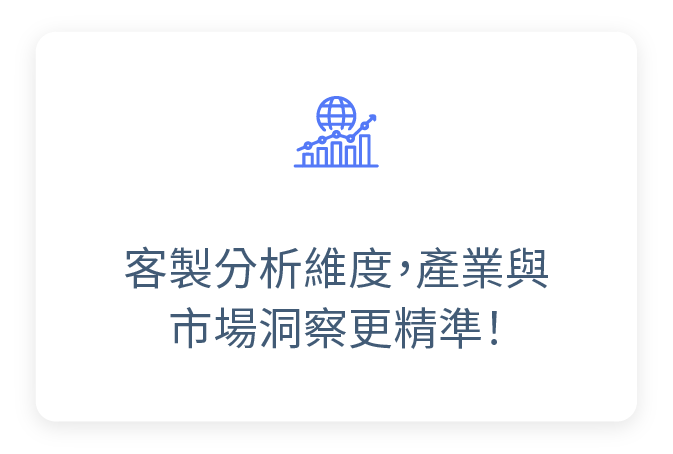 客製分析維度產業與市場洞察更精準